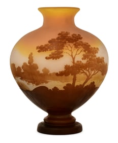 Émile Gallé (1846-1904), Cameo Glass Scenic Vase