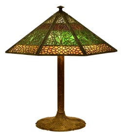 Bradley & Hubbard Overlay Table Lamp