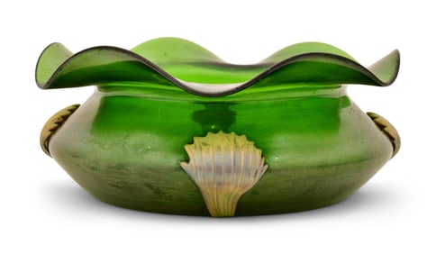 Loetz Art Glass Bowl with Applied Tendrils