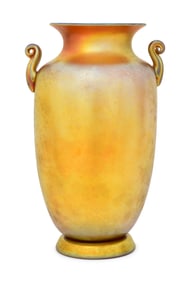 Steuben Glass Two-Handled Vase