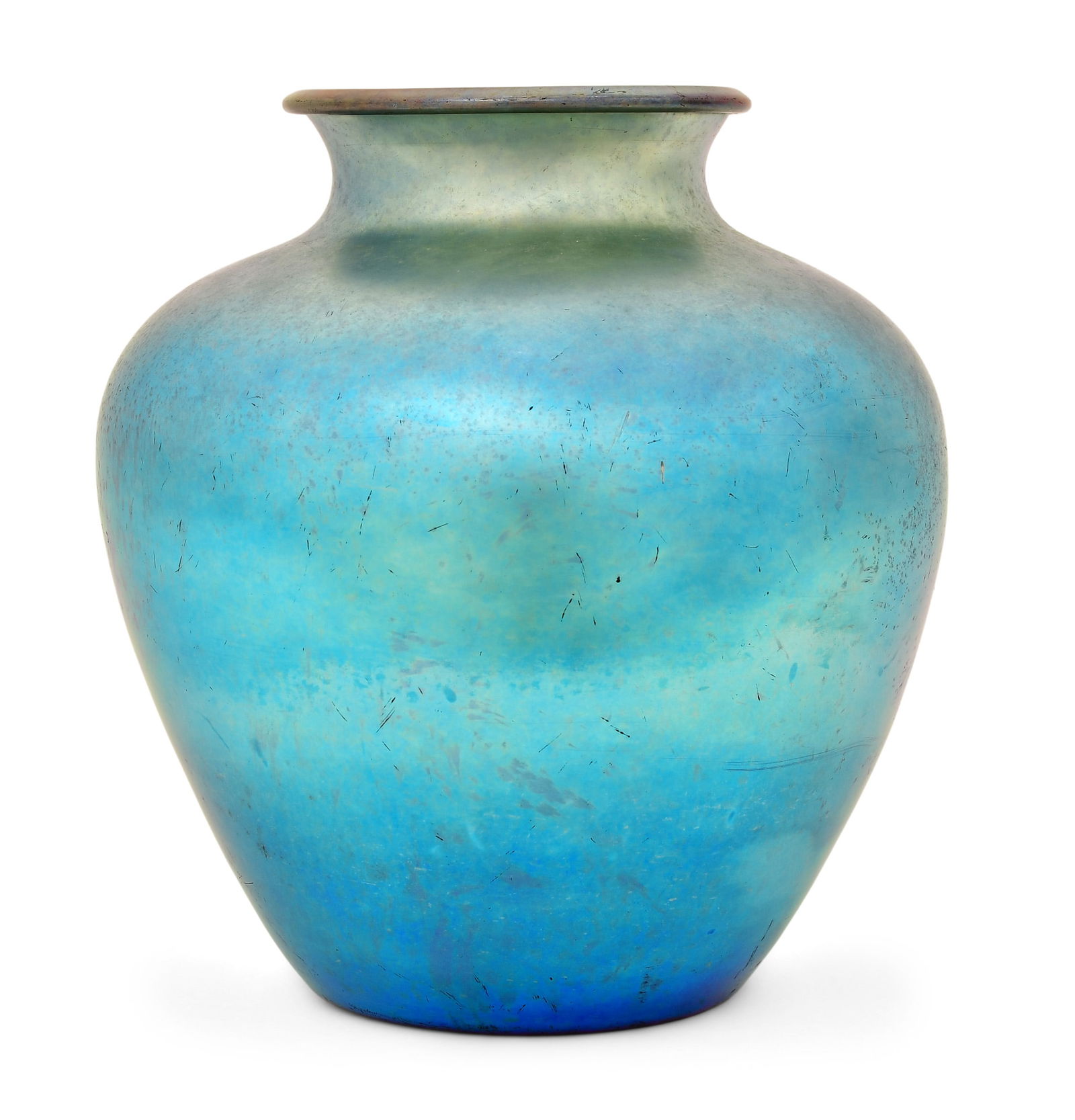 Steuben Blue Aurene Glass Vase (1 of 3)