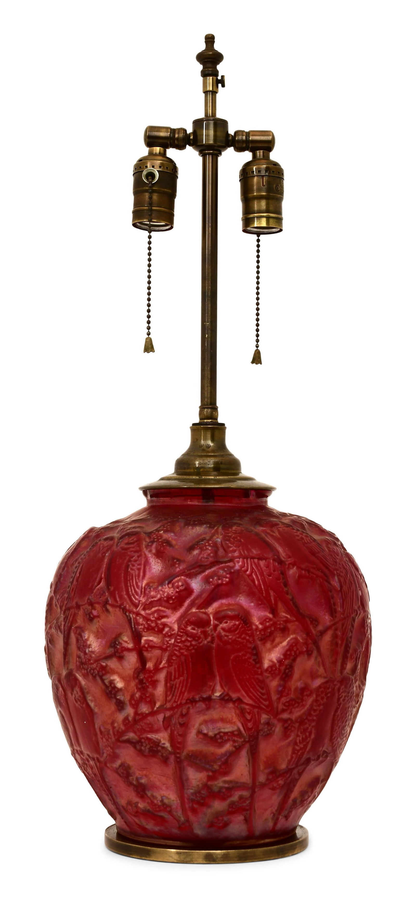 Consolidated Glass Co. "Perruches" Table Lamp (1 of 1)