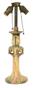 Weller Pottery Woodcraft Owl Table Lamp