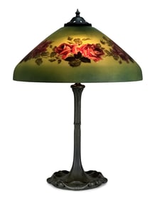 Pittsburgh Lamp, Brass & Glass Co. "Rose" Table Lamp