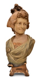 Alexandre Mathurin Peche (French, 1872-1940), "Belgrade" Terracotta Bust