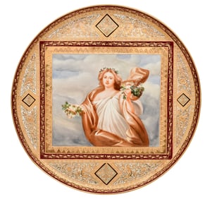 Royal Vienna Porcelain Charger, "Vittoria Colonna"