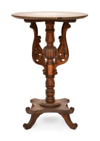 American Carved Oak Plant Stand