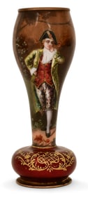 French Enameled Figural Bud Vase with Napoleon Bonaparte