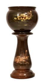 J.B. Owens Pottery Co. "Water Lily" Jardiniere & Pedestal