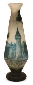 Loetz "Richard" Cameo Glass Vase with Castle
