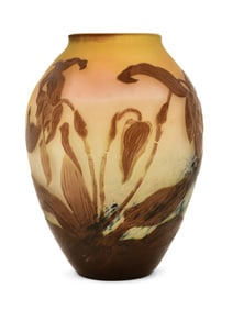 Émile Gallé (1846-1904), Cameo Glass "Fuchsia" Vase