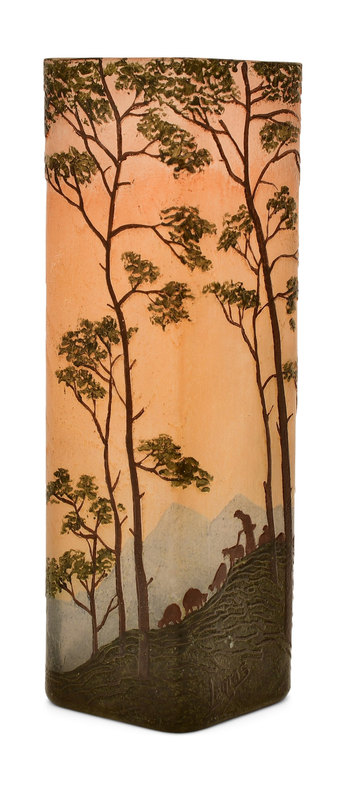 Legras Cameo Glass Scenic Vase (1 of 7)