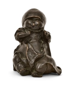 Harold Tovish (American, 1921-2008), Bronze Sculpture of a Baby