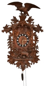 A Massive Black Forest Carved Cuckoo Clock, Swiss Clock Company