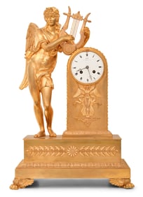 Claude Galle (1759-1846), Empire Gilt Bronze Mantel Clock