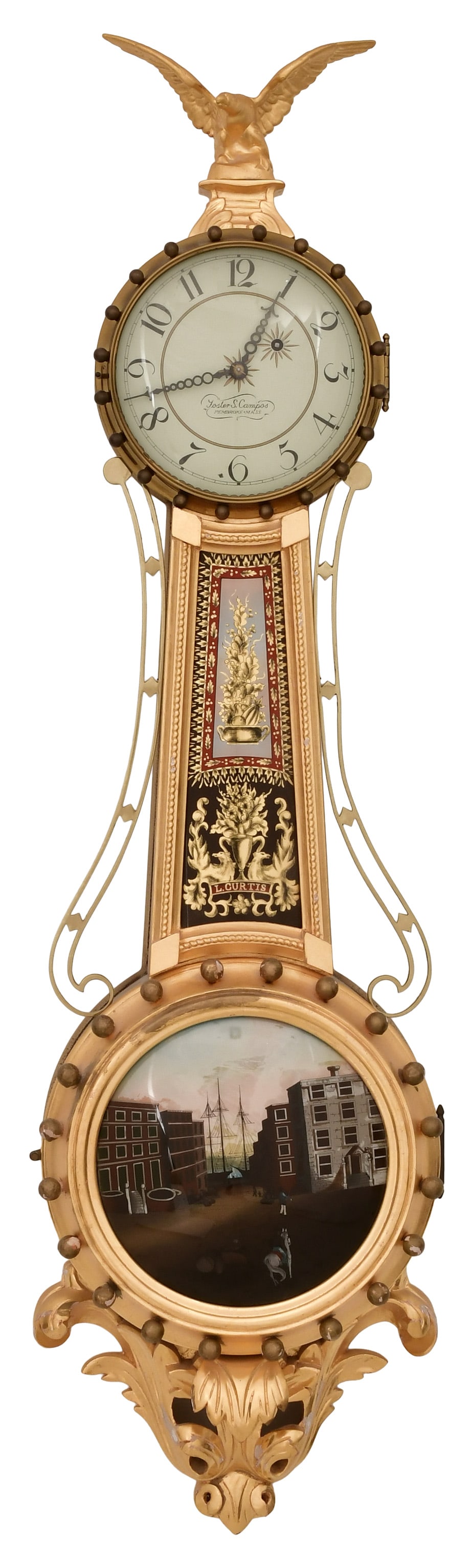 Foster Campos Girandole Banjo Clock, Pembroke, Massachusetts (1 of 9)