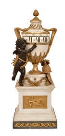 A Large Bronze-Mounted Marble Annular Clock, Leroy & Cie
