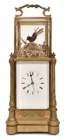French Singing Bird Automaton Carriage Clock