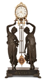 Ansonia Clock Co. "Double Figure" Swinging Clock