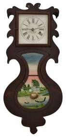 J.C. Brown / Forestville Mfg Co. Hanging Lyre Timepiece