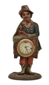 Bradley & Hubbard / Waterbury Organ Grinder & Blinking Eye Clock