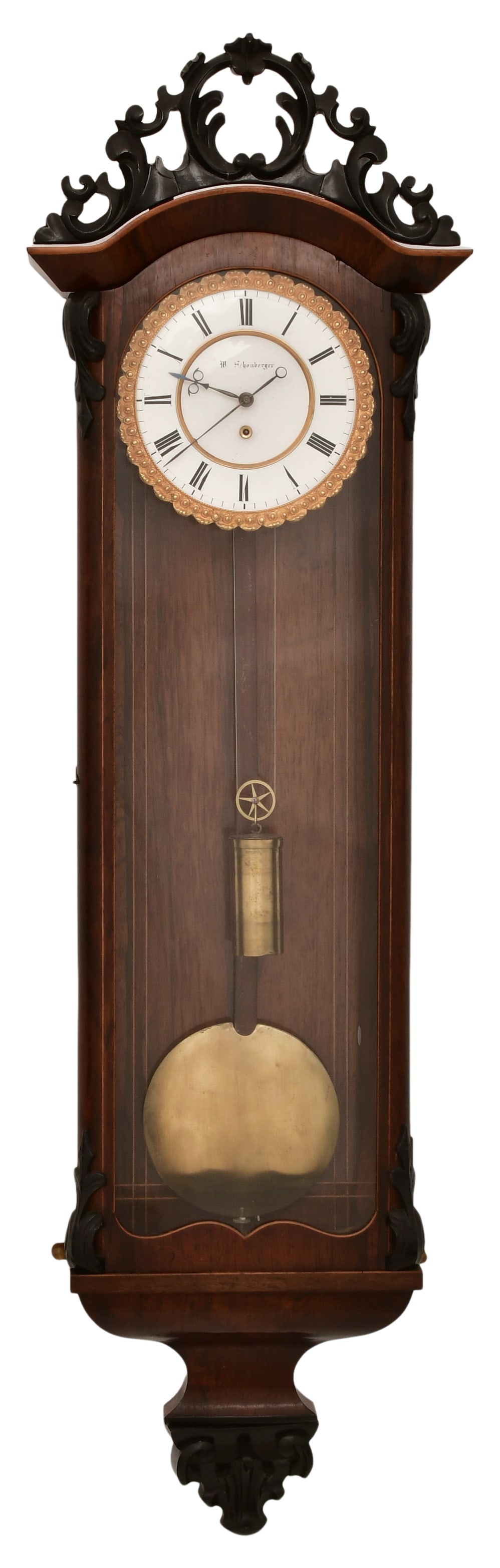Wenzel Schonberger Biedermeier Vienna Regulator Clock, Wien (1 of 8)