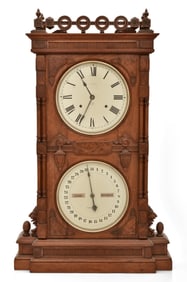 Seth Thomas "Parlor No. 10" Double Dial Calendar Clock