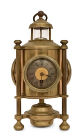 Attr. André Romaine Guilmet (1827-1892), French Industrial "Davy" Lamp Clock Compendium
