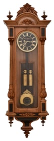 A Rare Wilhelm Köllmer Two-Weight Petite Sonnerie Striking Vienna Regulator Clock, Wien