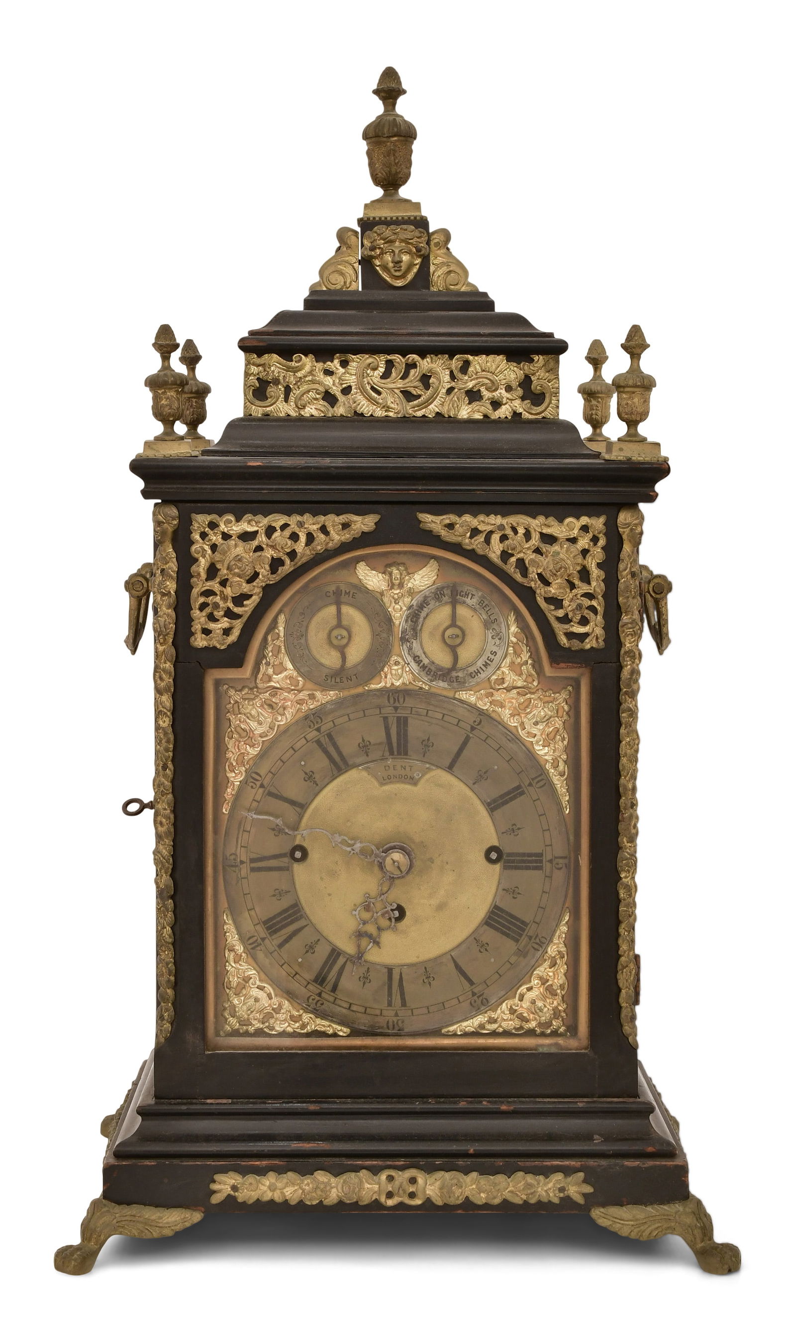 Dent Triple Fusee Bracket Clock, London, England (1 of 9)