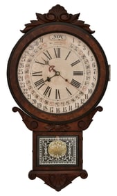 William L. Gilbert Clock Co. "Office Drop" Calendar Clock