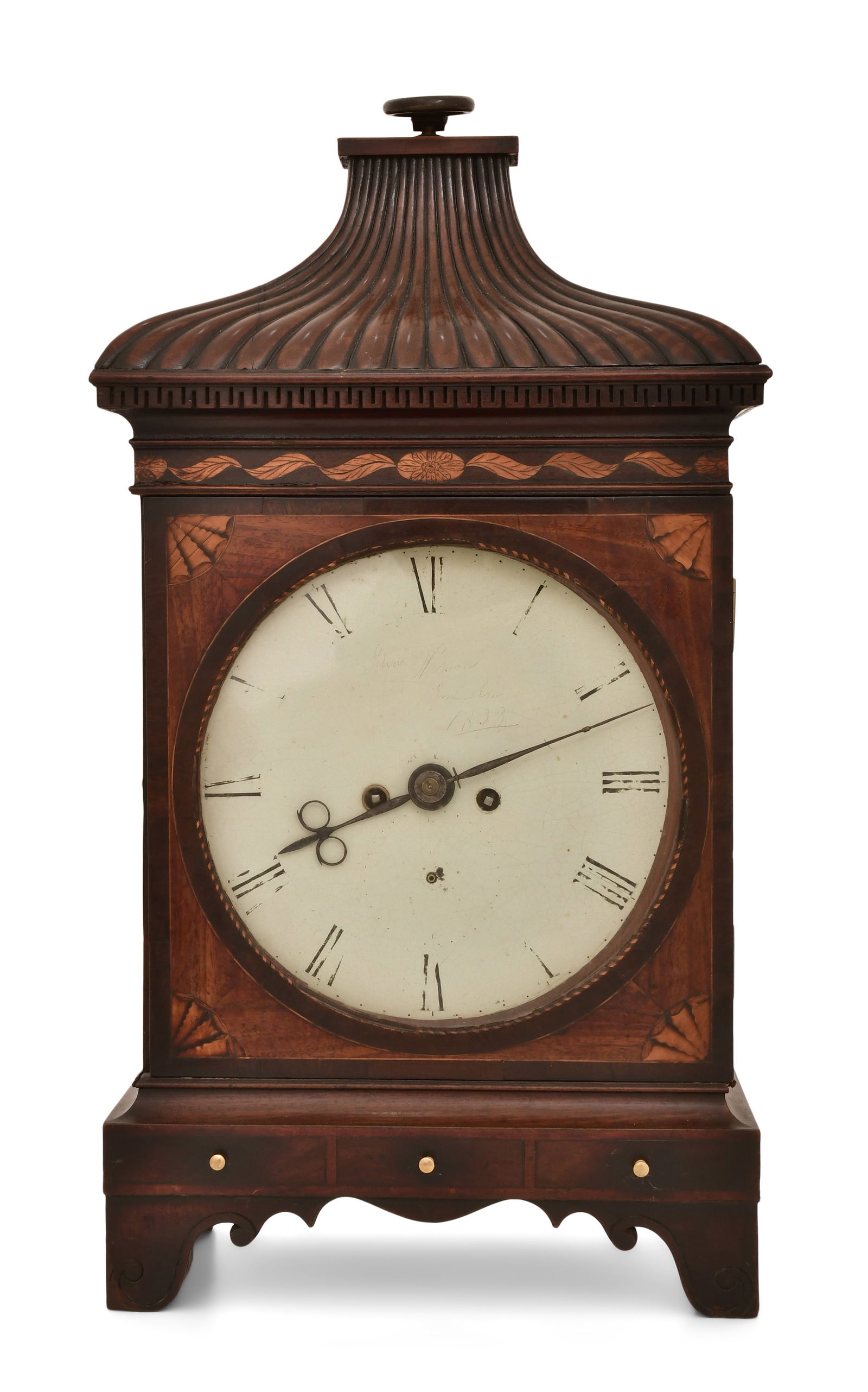 Scottish Double Fusee Bracket Clock by James Rofs, Glasgow (1 of 10)