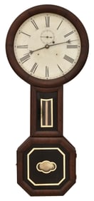 Attr. George Hatch (1816-1879), Baltimore Banjo Clock, Attleboro, Massachusetts