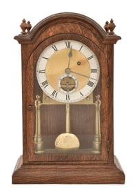 Detent Escapement Single Fusee Oak Mantel Clock