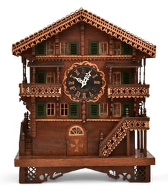 Black Forest Chalet Clock with Waterbury Clock Co. Movement