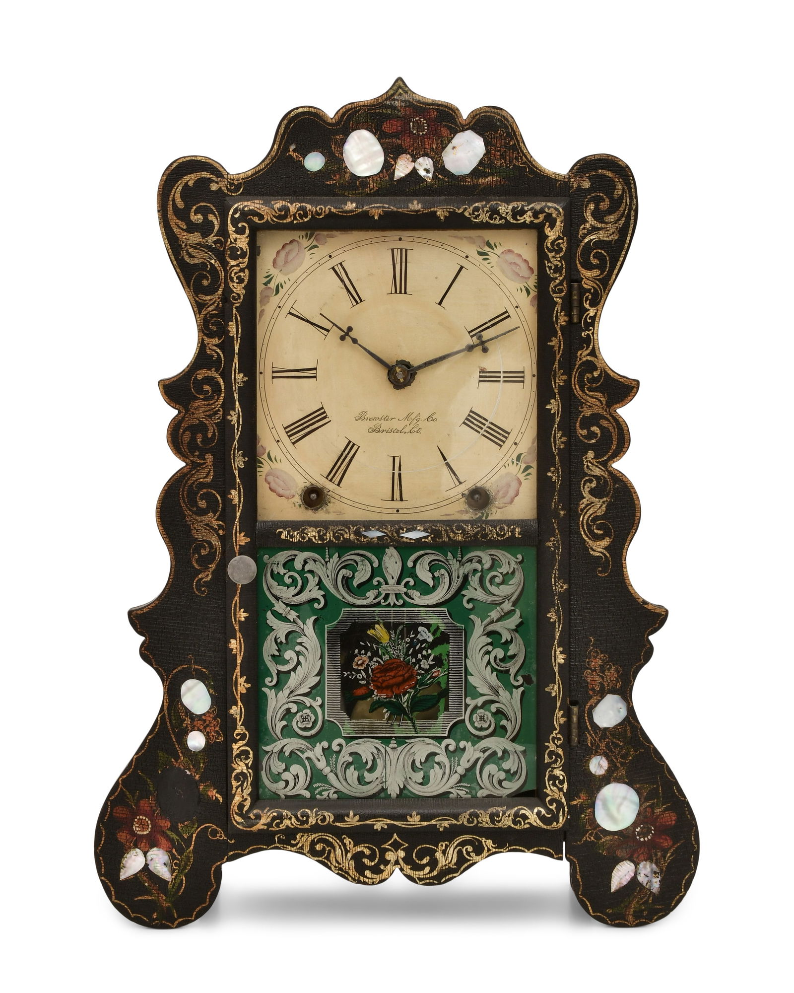 Brewster Mfg. Co. Serpentine Front Mantel Clock (1 of 7)