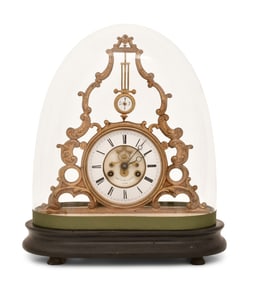 French Suspended Pendulum Skeleton Clock