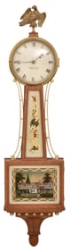 Foster Campos Cross Banded Presentation Banjo Clock, Pembroke, Massachusetts