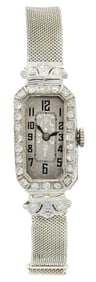 Platinum & Diamond Art Deco Wristwatch