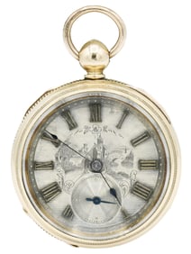 Tremont Watch Co. 10K Yellow Gold Open Face Pocket Watch