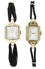 Two 14K Yellow Gold Wristwatches