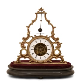 French Gilt Brass Conical Pendulum Mystery Clock