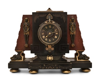 French Egyptian Revival Mantel Clock