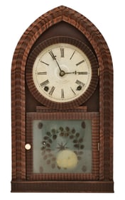 J.C. Brown / Forestville Mfg Co. Ripple-Front Beehive Mantel Clock