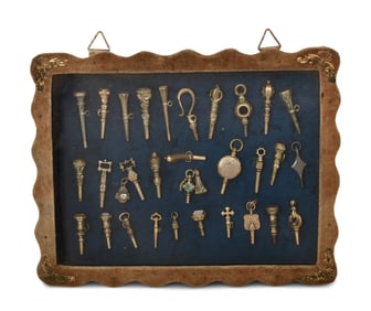 Framed Pocket Watch Keys