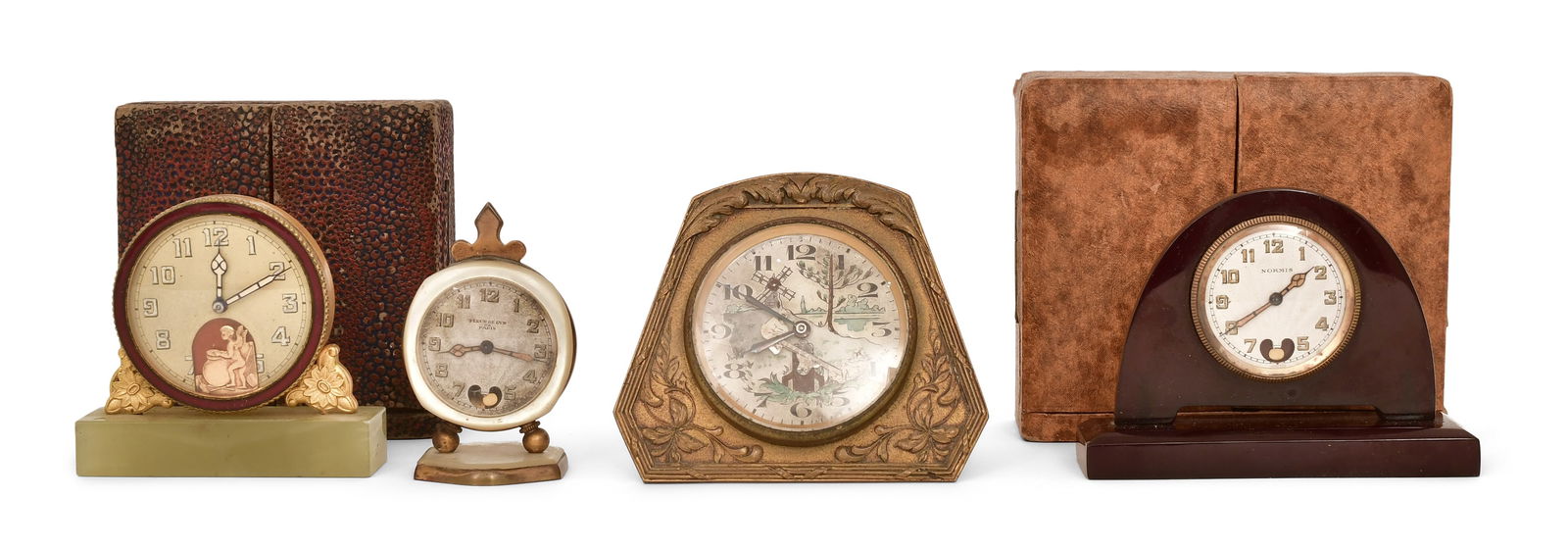 Lot of Four Pendulette Desk Clocks (1 of 5)