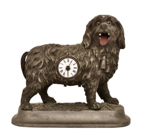 Mayer Novelty Co. Animated Dog Desk Clock, Germany