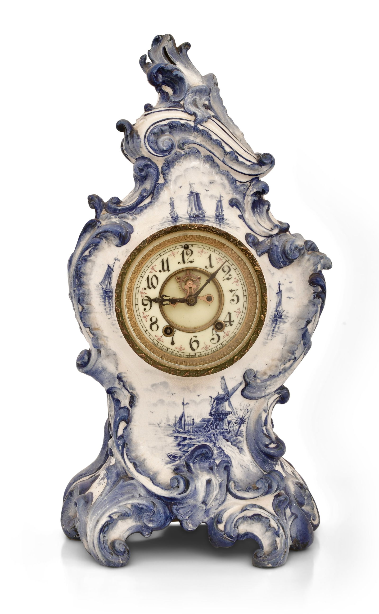 Ansonia Clock Co. Delft Porcelain Clock (1 of 7)