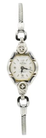 Continental Geneva 14K White Gold & Diamond Wristwatch