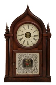Brewster Mfg. Co. "Onion Top" Double Steeple Clock